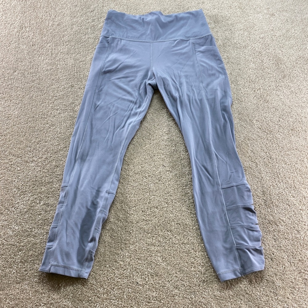 Athleta Salutation Stash Pocket II Cinch 7/8 Tight Womens Medium Blue Leggings